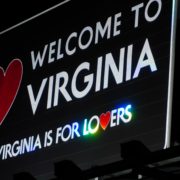 A sign welcoming drivers to Virginia